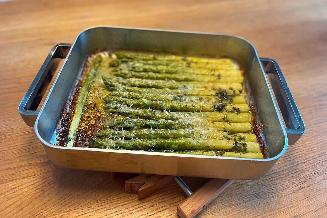 Asparagi gratinati - Gratinierter Spargel mit Parmesan