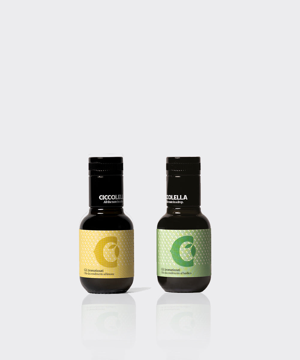 Set Oli Aromatizzati LIMONE e BASILICO 2 x 100 ml