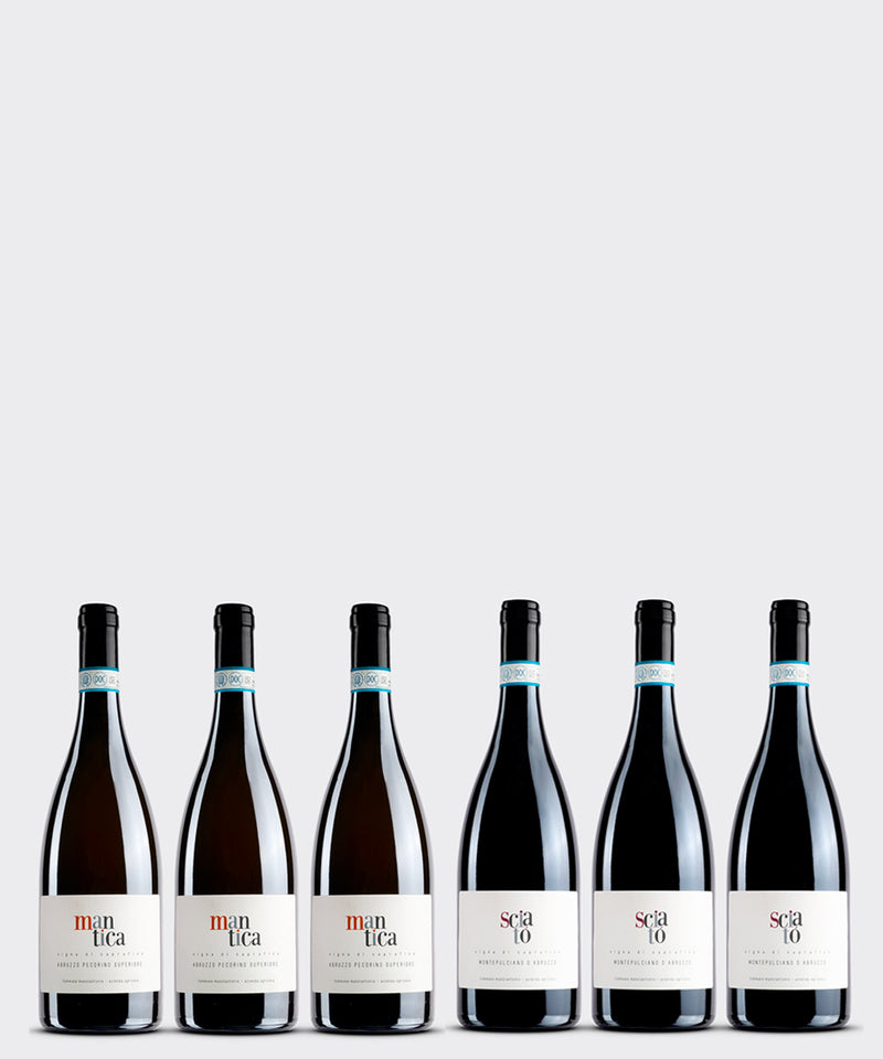 Weinbox Mix - 3 x 750 ml DOC Weißwein und 3 x DOC Bio-Rotwein aus den Abruzzen