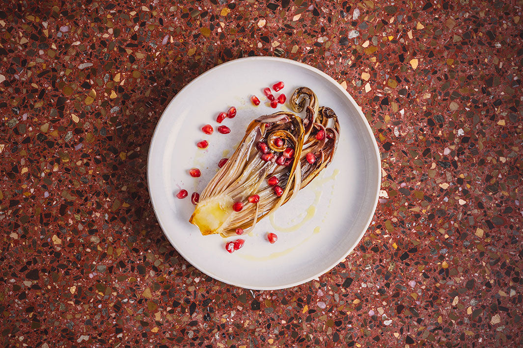 Radicchio alla griglia con melograno - Gerösteter Radicchio mit Granatapfel