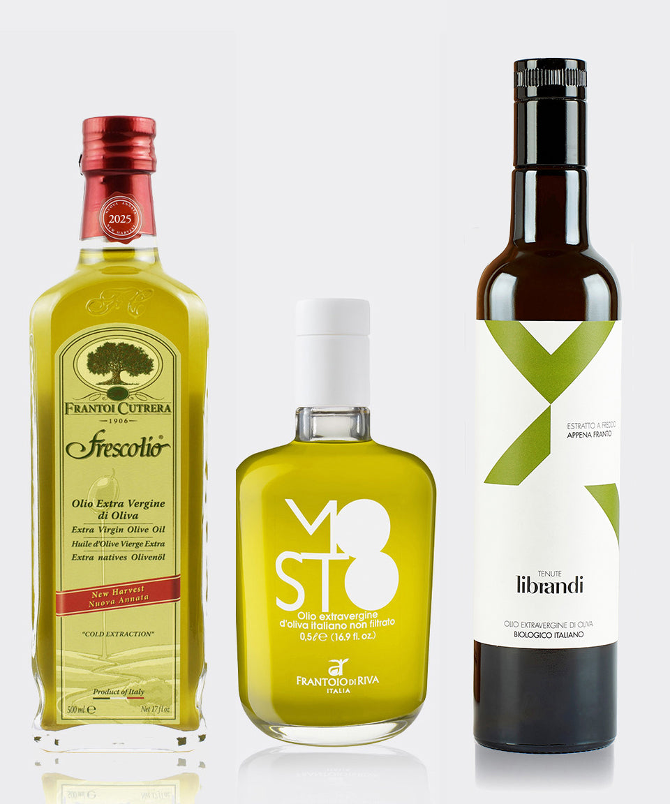 Trio Novello - 3 x 500 ml ungefiltertes Olivenöl Neue Ernte